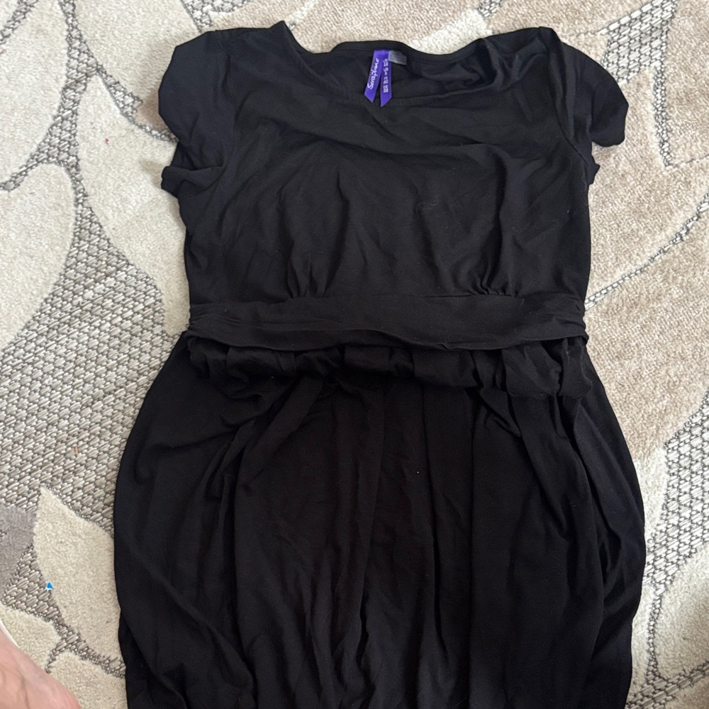 Seraphine Classic Black Midi Dress